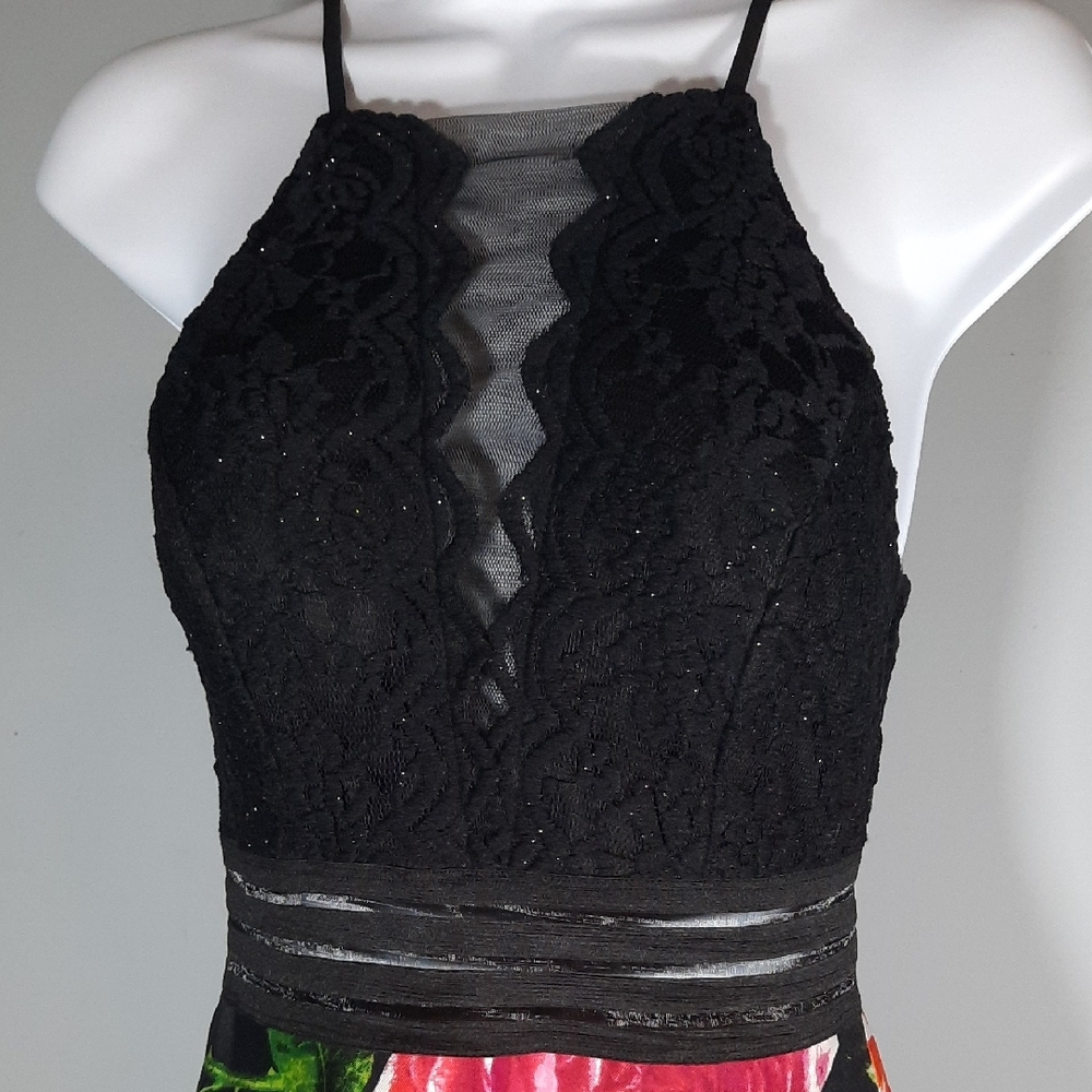 City Triangles Black and Red Floral Dress - Picture 2 of 4